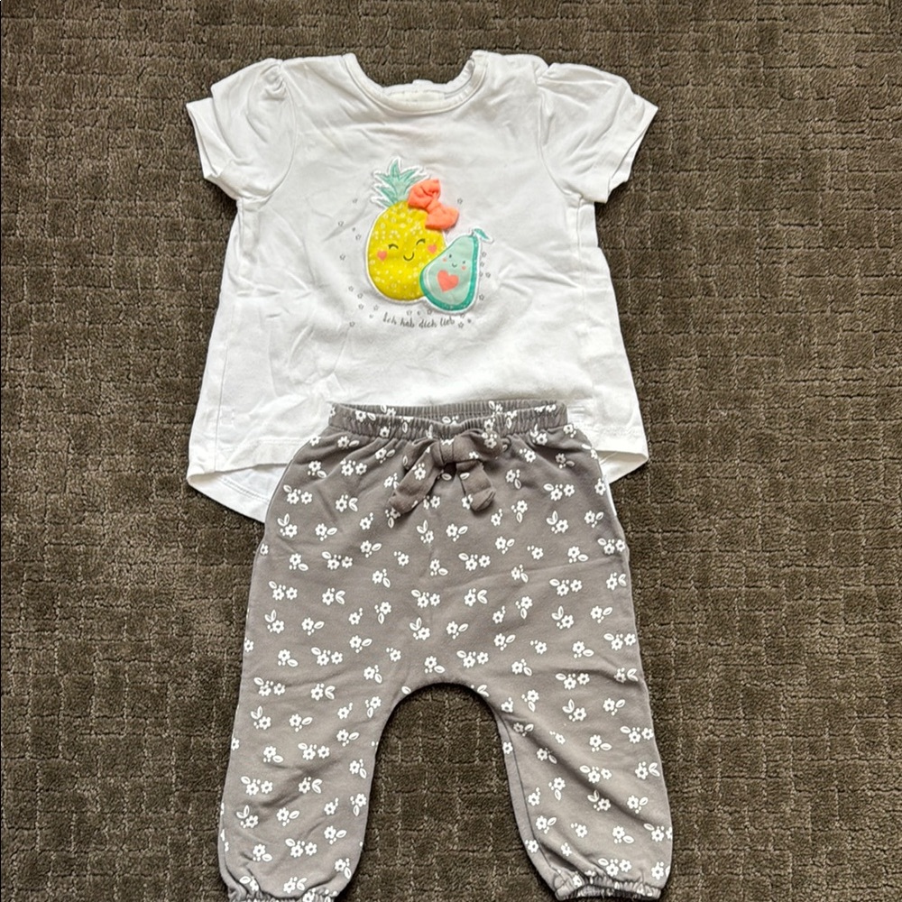 Kids White and Gray Matching Set